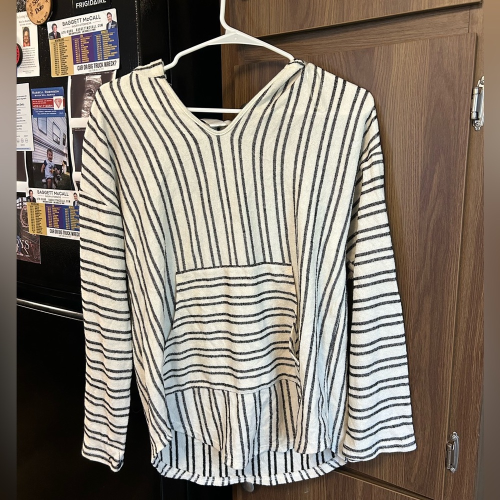 Striped Hooded top